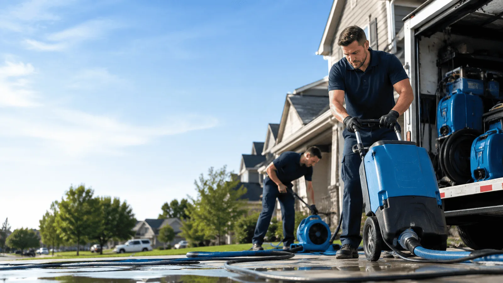 Dehumidification being performed in East Texas, PA